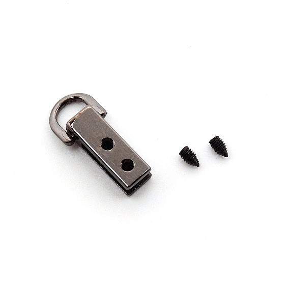 Alloy Metal Buckles, Handbag Strap Side Hanging D Ring Hooks, Rectangle, for Tassel Clip