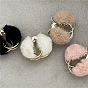 Cute Faux Rabbit Fur Ball High Ponytail Claw Clip, Fashionable Texture Plush Hairpin