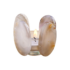Natural Agate Piece Candlestick Decoration, Candle Holders