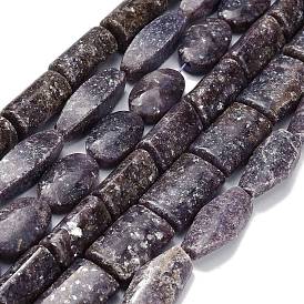 Натуральный лепидолит / пурпурный слюдяный камень бисер пряди, разнообразные