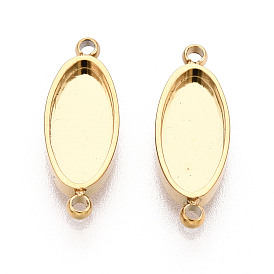 304 оправы для кабошонов из нержавеющей стали, овальные, ионное покрытие (ip)