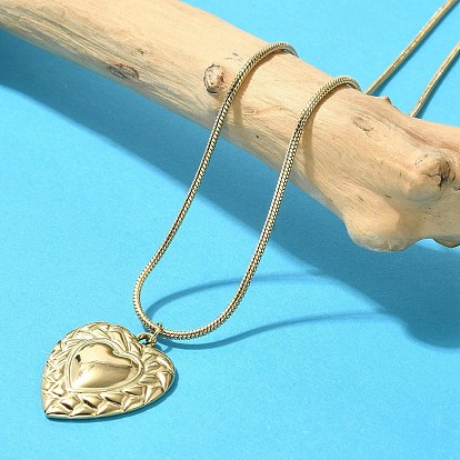 Ионное покрытие (ip) 304 ожерелье с подвеской из нержавеющей стали, сердце