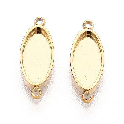 304 оправы для кабошонов из нержавеющей стали, овальные, ионное покрытие (ip)