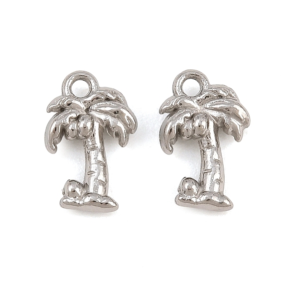 304 Stainless Steel Charms, Coconut Tree Charms