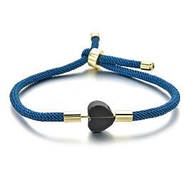Heart-shaped Gemstone Beaded Bracelet for Women by Euro-American Milan