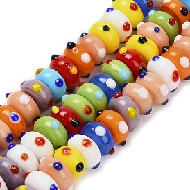 Handmade Lampwork Bumpy Beads, Rondelle