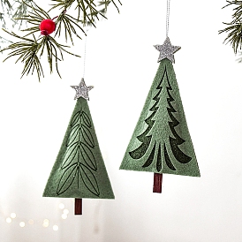 Christmas Felt Christmas Tree Shape Pendant Decorations, for Christmas Tree Hanging Ornaments