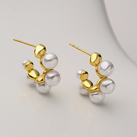Exquisite 18K Gold-Plated Pearl Earrings for Women - High-end, Unique and Elegant