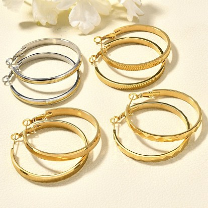 304 серьги из нержавеющей стали для женщин, с 316 ушными шпильками из хирургической нержавеющей стали, ионное покрытие (ip), кольцо