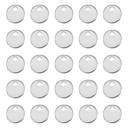 300 шт. 201 штампованные пустые бирки из нержавеющей стали, плоско-круглые