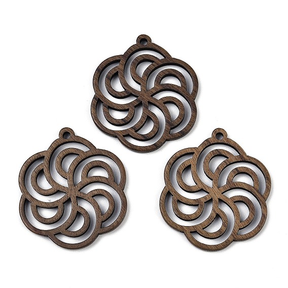 Подвески из орехового дерева, цветок