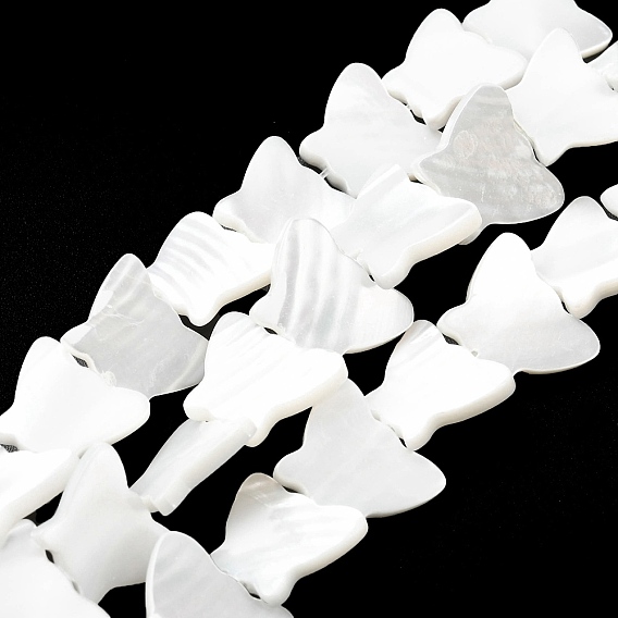 Natural Trochid Shell/Trochus Shell Beads Strands, Butterfly