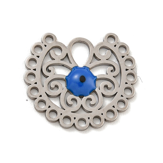 316 хирургические брелоки из нержавеющей стали с эмалью, цветочный шарм, цвет нержавеющей стали