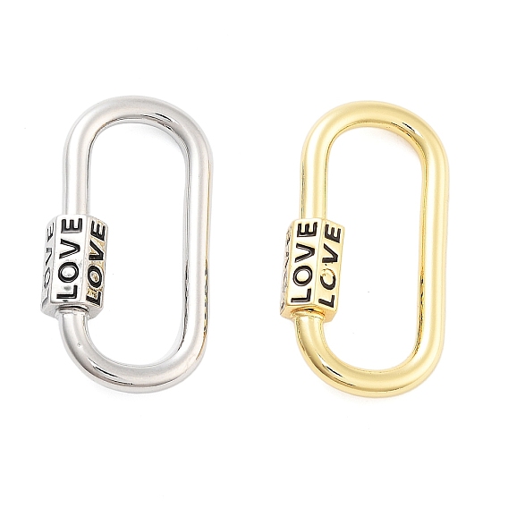 Стеллажное покрытие латунные винтовые застежки, долговечный, без свинца и без кадмия, овальные со словом любовь, чёрные