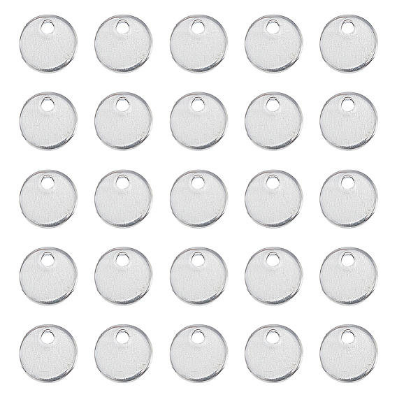 300 шт. 201 штампованные пустые бирки из нержавеющей стали, плоско-круглые