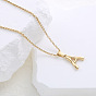 Ожерелья с подвесками в виде алфавита из нержавеющей стали для женщин, золотые