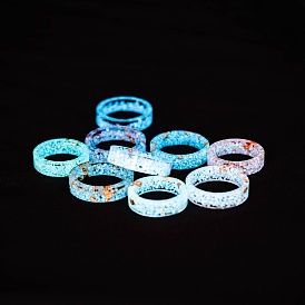 Luminous Resin Finger Rings, Glow in the Dark Ring for Unisex