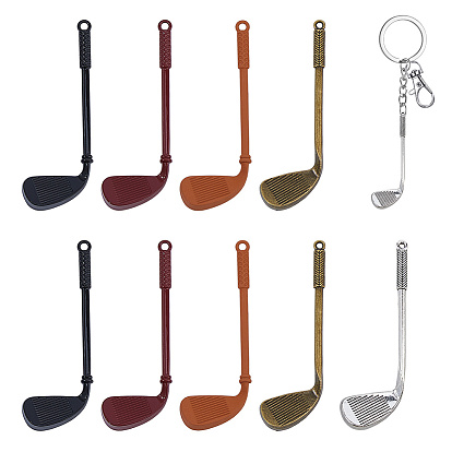 10 шт. 5 стили тибетские стильные большие подвески из цинкового сплава, прелести гольф-клуба