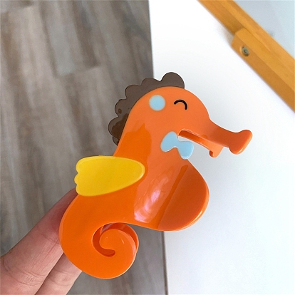 Заколки для волос с когтями из ацетата целлюлозы (смола), морской конек, аксессуары для волос для женщин и девочек