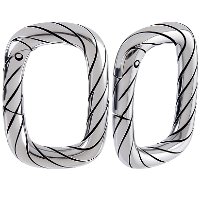 2шт 316 Кольца пружинные затворные из нержавеющей стали, текстурированный прямоугольник