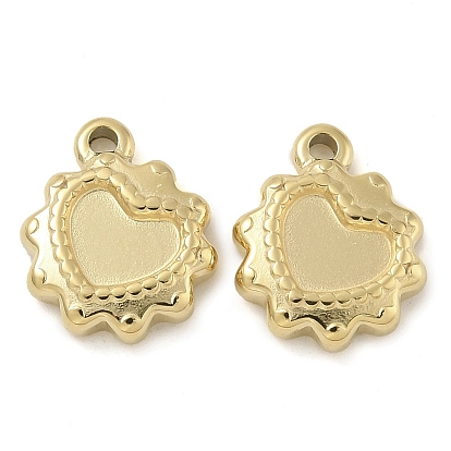 Ионное покрытие (ip) 304 подвеска из нержавеющей стали с кабошоном, сердце