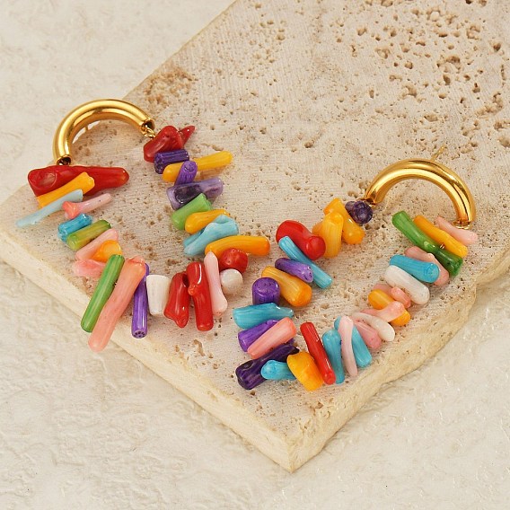 304 серьги-гвоздики с акриловыми кристаллами из нержавеющей стали