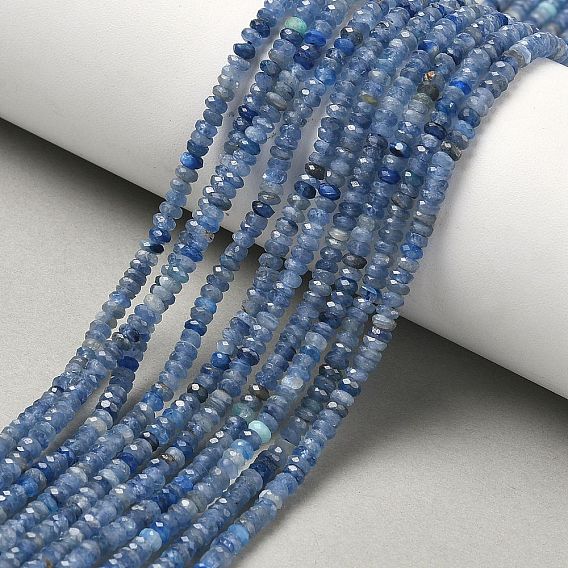 Натуральный кианитовые бисер пряди, граненые, рондель
