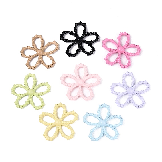 Многожильные звенья из сплава с цветочным узором, окрашенные аэрозольной краской., без свинца, без никеля и без кадмия