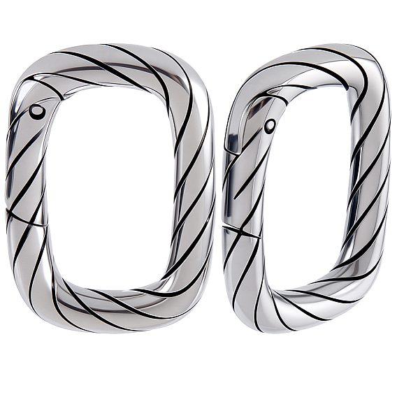 2шт 316 Кольца пружинные затворные из нержавеющей стали, текстурированный прямоугольник