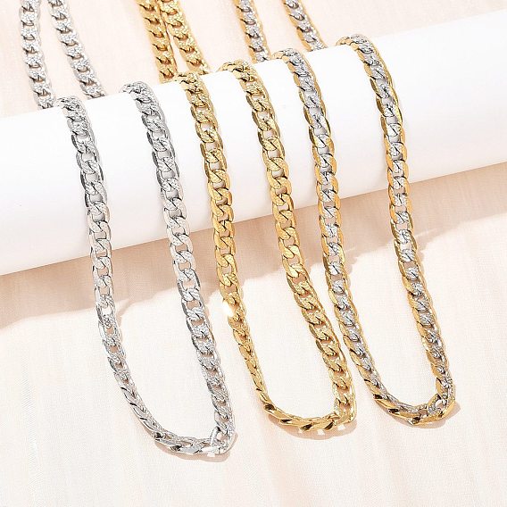 6мм 304 ожерелья из нержавеющей стали с кубинскими звеньями для женщин, ионное покрытие (ip)