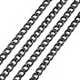 Aluminum Twisted Chains Curb Chains, Unwelded, Ovla, 10x6x2mm