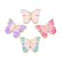Подвески из эмали, АБС-пластика и искусственного жемчуга с гальваническим покрытием., бабочки прелести, золотые, без кадмия, без никеля и без свинца