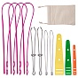 Gorgecraft Sewing Tools, with Plastic Elastic Threaders Wear Elastic Band Tool Sets, Drawstring Bags and Stainless Steel Drawstring Threader with Tweezers Steel Bodkin