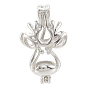 Brass Locket Pendants, Cage Pendants, Hollow, Christmas Reindeer/Stag