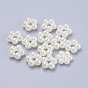 Acrylic Pearl Cabochons, Dyed, Flower, 9x4mm