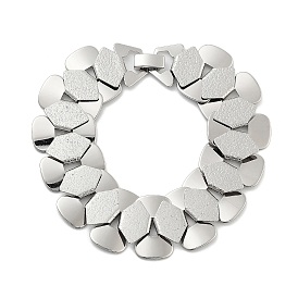304 Stainless Steel Rhombus Link Chain Bracelets for Women Men