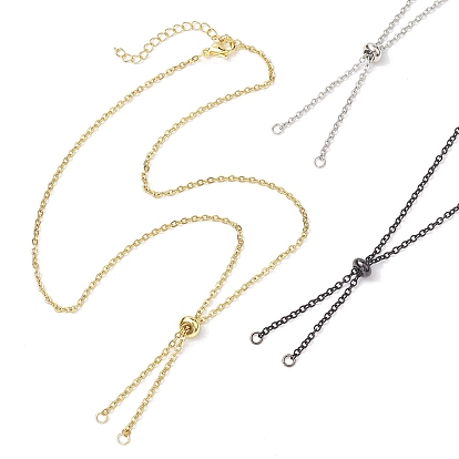 3Pcs 3 Colors Adjustable Stainless Steel Cable Chain Slider Necklace Making
