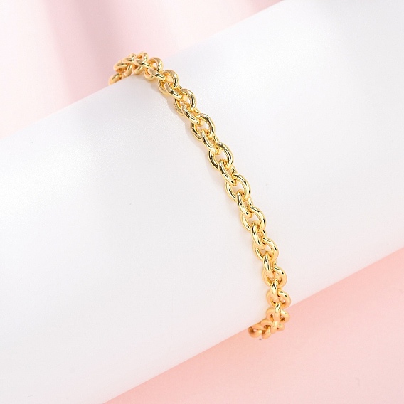Браслеты-цепочки из латуни для женщин, долговечный, стойки покрытие, без кадмия и без свинца