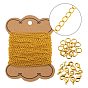 DIY Brass Twisted Chains Necklace Making Kits, Including Lobster Claw Clasps and Jump Rings