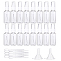 Transparent PET Plastic Refillable Spray Bottle, for Perfume, Essential Oil, with PP Plastic Funnel Hopper and PE Plastic Dropper