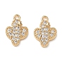 Brass Micro Pave Clear Cubic Zirconia Charms, Cactus Charms, Nickel Free