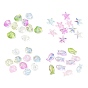 Ocean Theme Electroplate Transparent Glass Beads, AB Color Plated, Half Plated
