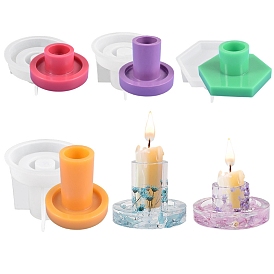 DIY Candle Holder Silicone Molds, Resin Casting Molds, For UV Resin, Epoxy Resin Jewelry Making