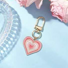 Подвеска в виде сердца из сплава эмали, с поворотными застежками сплава, золотые