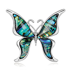 Fashionable European and American Chest Flower Butterfly Brooch - Shell Series, Versatile Women's Brooch.