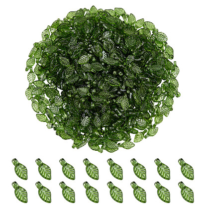 500шт прозрачные акриловые подвески, лист прелести