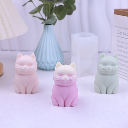 Cat Scented Candle Food Grade Silicone Molds, Candle Making Molds, Aromatherapy Candle Mold