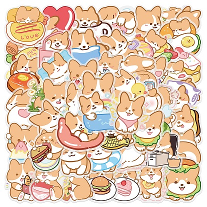 50шт. водонепроницаемые наклейки из ПВХ для собак, самоклеящиеся наклейки, для чемодана, скейтборде, холодильник, шлем, корги