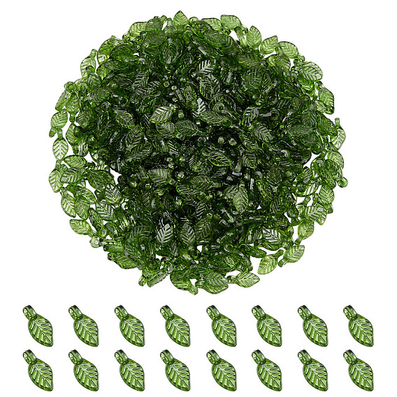 500шт прозрачные акриловые подвески, лист прелести