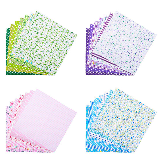 4 наборы 4 цвета хлопчатобумажная ткань, для пэчворка, шить ткани для пэчворка, площадь с цветочным узором